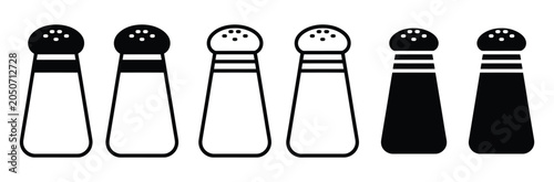 Obraz na płótnie Collection of salt and pepper shaker icons in various styles and colors for culi