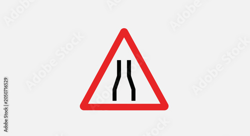 Foto Road sign warning of uneven road.
