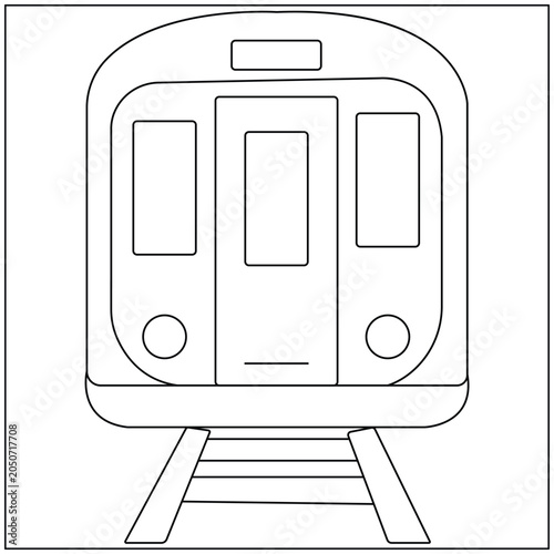 Minimal Subway Train Line Art