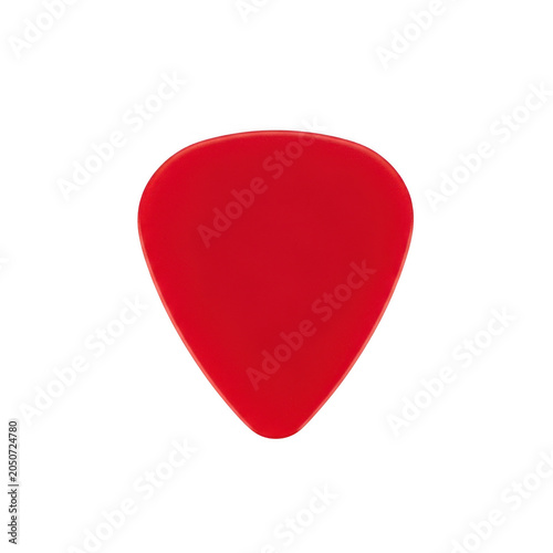 Red guitar pick isolated isolated on transparent background