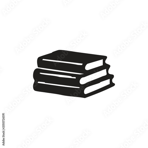 Stack of three books icon