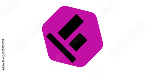 Cuadro en lienzo Tilted align bottom black vector icon for ui design app interface