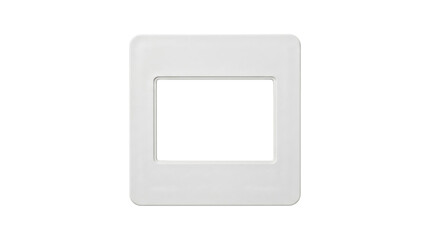 Vintage 35mm Slide Frame White Plastic Mockup Isolated on Black for Retro Photo Border and Memory Scrapbook Design