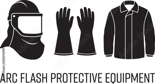 Arc flash protective equipment for electrical hazard safety precautions