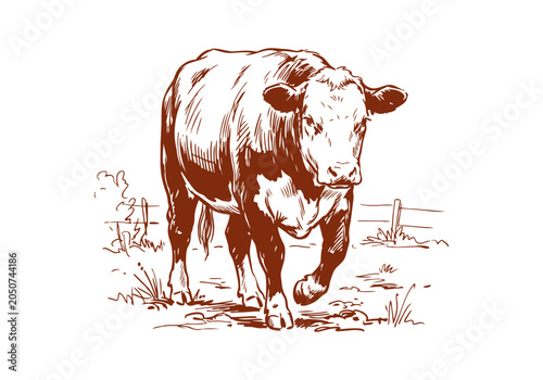 фотографія Hereford Cattle Breed Collection Showcasing Farm Life Husbandry and Veterinary C
