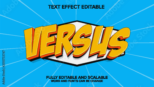 Canvastavla 3d text effect comic style vector editable