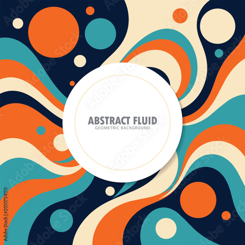Abstract Fluid Geometric Background Vector