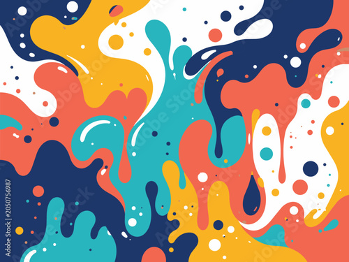 Colorful Abstract Liquid Splash Background Vector