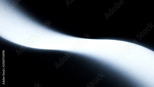 Black and white flowing light arc creating minimalist luxury abstract background design