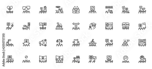 Fotografie 1966 Demonstration icon set