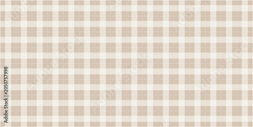 Fotografía Soft beige tartan pattern with subtle dotted accents creates cozy textile backgr