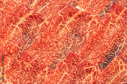 Foto Wagyu A5 Beef meat texture