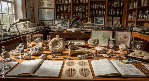 Curated Fossil Collection in a Natural History Museum Study