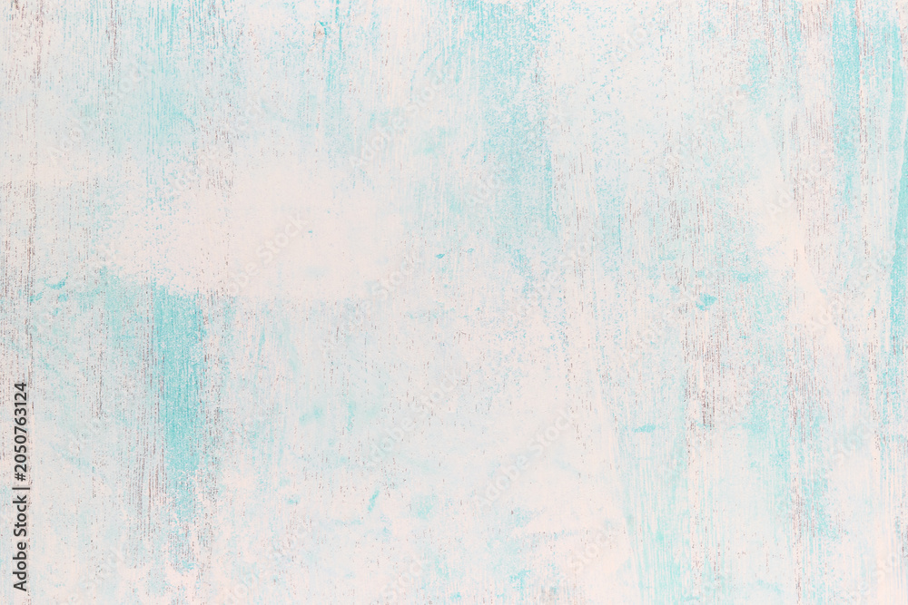 Fototapeta premium Light blue painted wood texture background with distressed surface