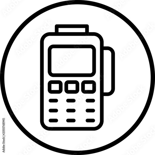 Fotografie Pos Terminal Line Icon Style