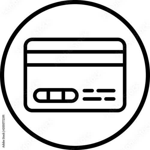 Debit Card Line Icon Style