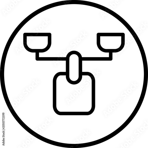 Balance Line Icon Style