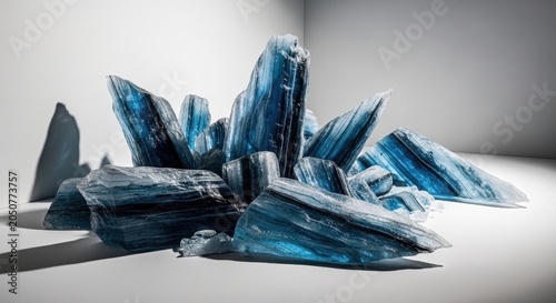 Jagged Blue Glacial Ice Shards