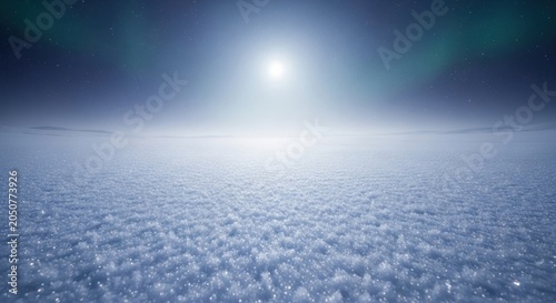Vast Snow Field Under Bright Sun