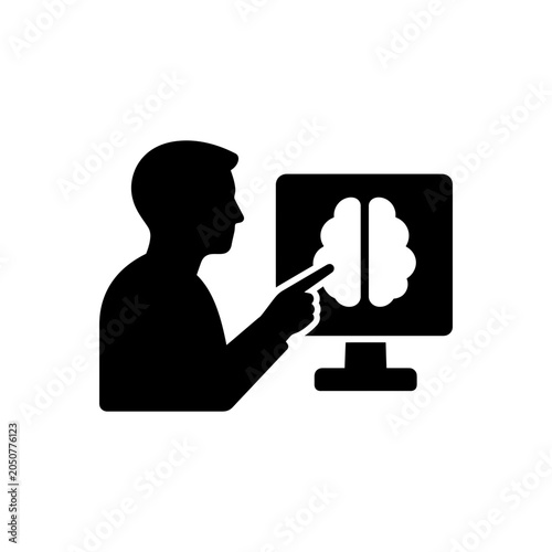 Neurology Brain Scan Diagnosis icon