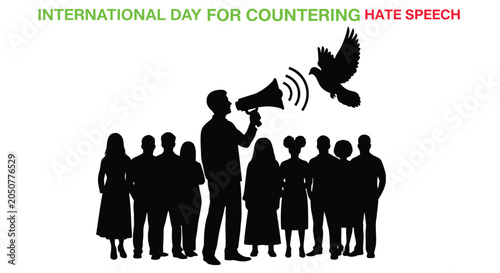 Bild auf Leinwand International day for countering hate speech awareness