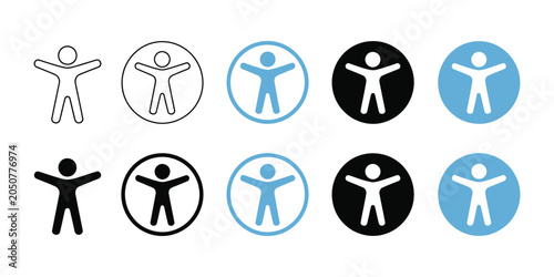 Accessibility Vector Symbols Representing Blind and Visually Impaired Access for Websites and User Interfaces