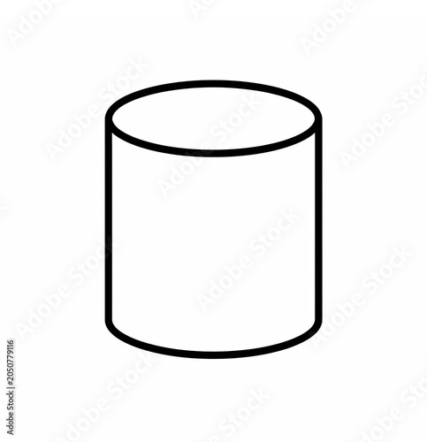 Cylinder Symbol | Geometry Education Illustration