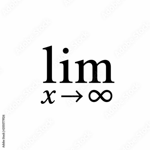 Limit at Infinity Symbol | Mathematics Education Illustration