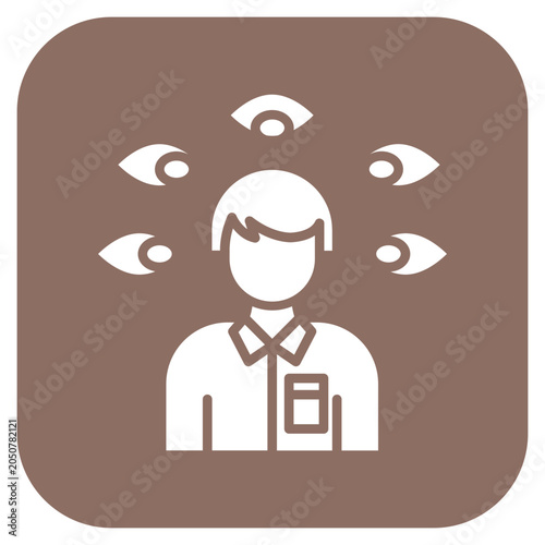 Fényképezés Paranoia Vector Icon Style