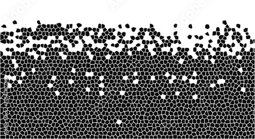 Obraz na plátně Geometric mosaic pattern with dissolving effect on white background