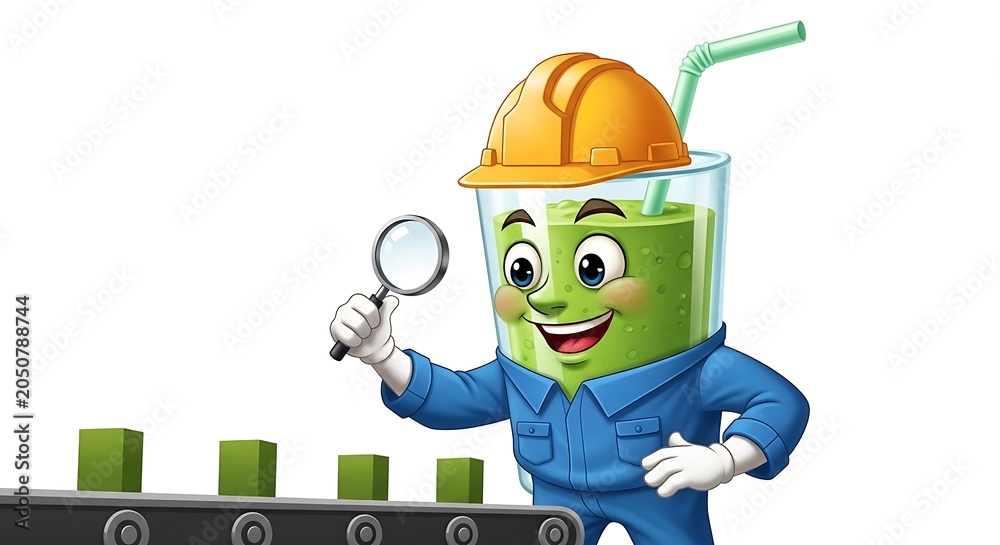 Fototapeta premium Happy construction worker holding blueprint and hard hat.