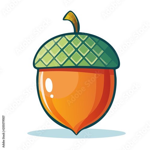 Stylized acorn illustration