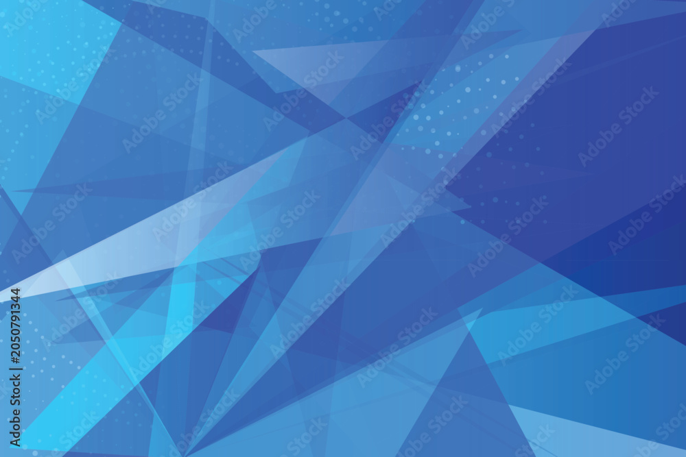 Obraz premium Geometric gradient triangles in shades of blue and cyan abstract composition geometric shapes