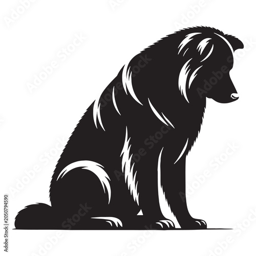 Canvas Print Russian Bear Shepherd Dog, Powerful Guardian Breed, Large Working Dog, Loyal Family Protector, Courageous Watchdog, Intelligent Companion, Strong Livestock Guardian, Protective Canine, Majestic