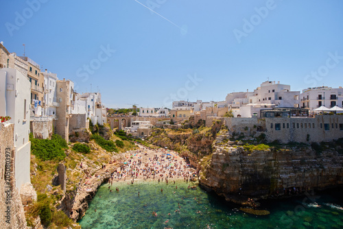 Lama Monachile beach at Polignano a Mare, Italy