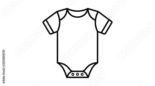 Baby onesie line art silhouette bodysuit infant