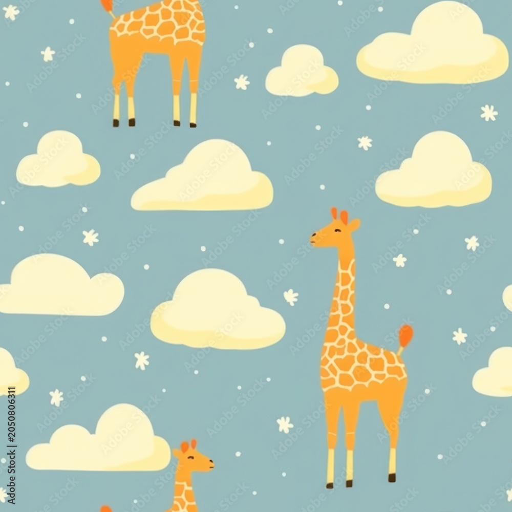 Fototapeta premium Giraffe animal backgrounds pattern.