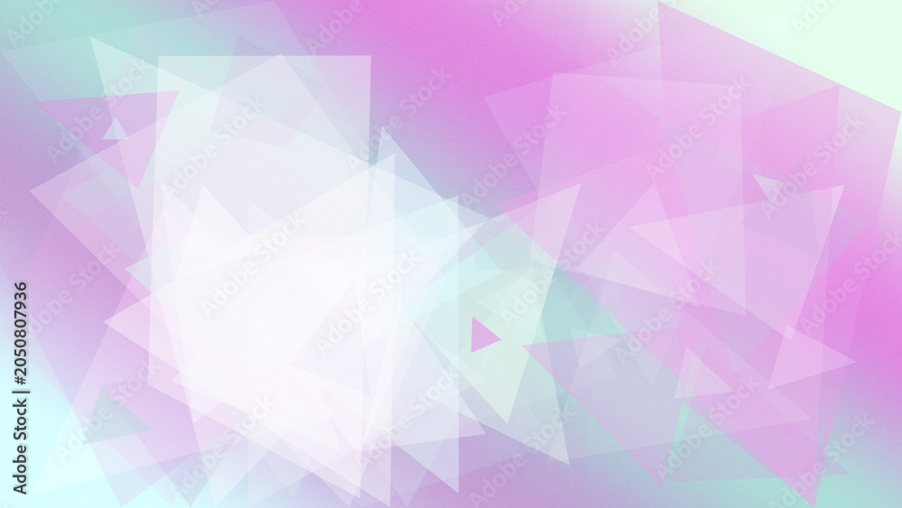 Fototapeta premium A soft abstract background of layered geometric triangles in pink and lavender, creating a calm futuristic mood suitable for flyers, ads, or website headers.