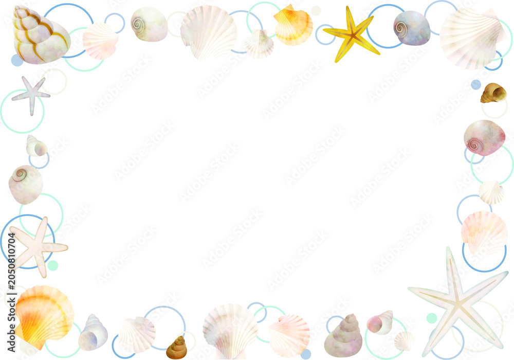 Obraz premium Seashell frame