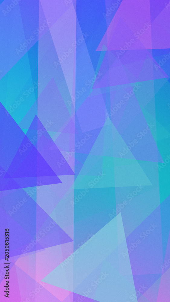 Obraz premium Abstract geometric triangle design blends blue, violet, and turquoise tones with an energetic modern feel for digital campaigns, covers, and headers.