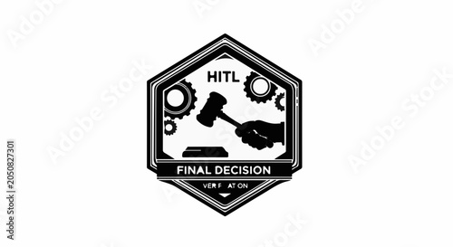 Gavel striking sound block representing final decision and judgment