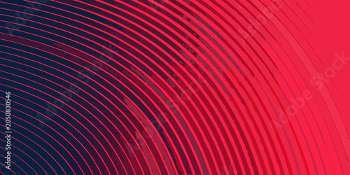 Fotografija Radial gradient stripe pattern with navy blue and red coloration