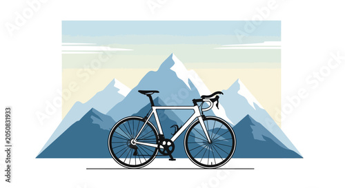 Modern bicycle with sleek design features.