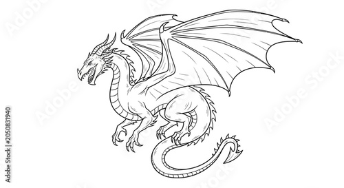 Dragon mythical creature fantasy beast.