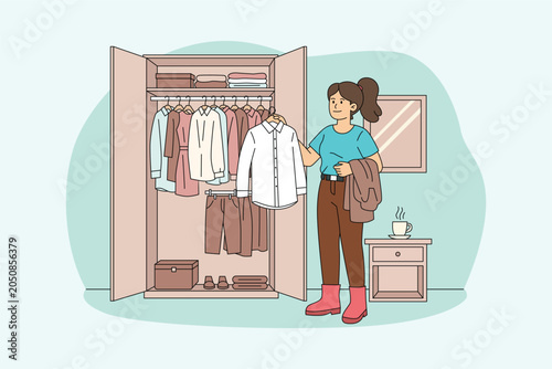 Morning Routine Dressing Up Girl