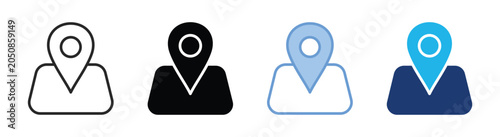 Fotografie Placeholder icon set multiple style collection