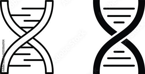 Canvas Print Dna double helix structure icons