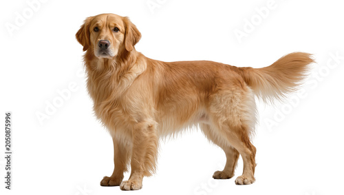 Bild auf Leinwand Golden Retriever dog standing full body