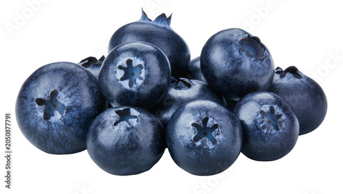Vászonkép Pile of fresh ripe blueberries with visible star-shaped calyx