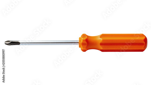 Fotografie Phillips head screwdriver with orange plastic handle
